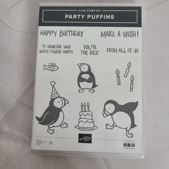 Stampin Up Awesome Otters - Party Puffins - Thanks A Bunch - Lot of 3 Stamp Sets - Picture 2 of 7